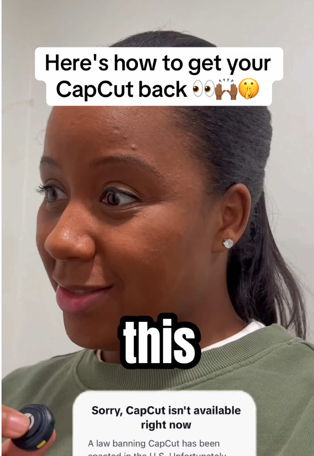 🚨So here’s a fix for now 👇🏾 Make sure to save this so you have it to come back to later ‼️ I know I wasn’t expecting this ban on CapCut. If you lost access to any of your projects that are not in the cloud  simply do this…. 1. Turn your WiFi OFF  2. Turn ON Airplane mode  3. Then open CapCut and all your projects that are LOCAL (⚠️NOT saved to the cloud) will be there 🙌🏾  Or some peoples VPNS are working.  BUT I wouldn’t count on this. There’s no telling how things are going to shake out in the end of the mess.  So as a back up, I personally decided to test out some alternatives to CapCut.  And I broke three of them down in a yt video just comment “ban” and I’ll send it over to you.  I even tested out one of them with this video and edited this reel in Filmora.  It’s the closest thing I’ve found so far to CapCut and will due. Still testing more and will share an update soon.