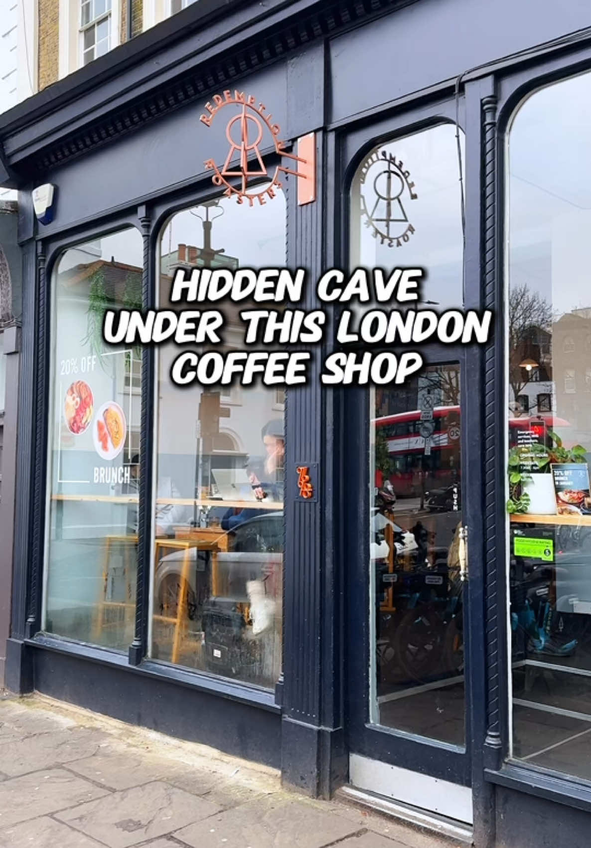 This London coffee shop has the most unusual thing underneath 👀 Save this for your next London trip and share it with someone who would love to pop by! 📍 @redemptionroasters  96-98 Islington High Street, N1 8EG #hiddenlondon #londonguide #secretlondon #redemptionroasters