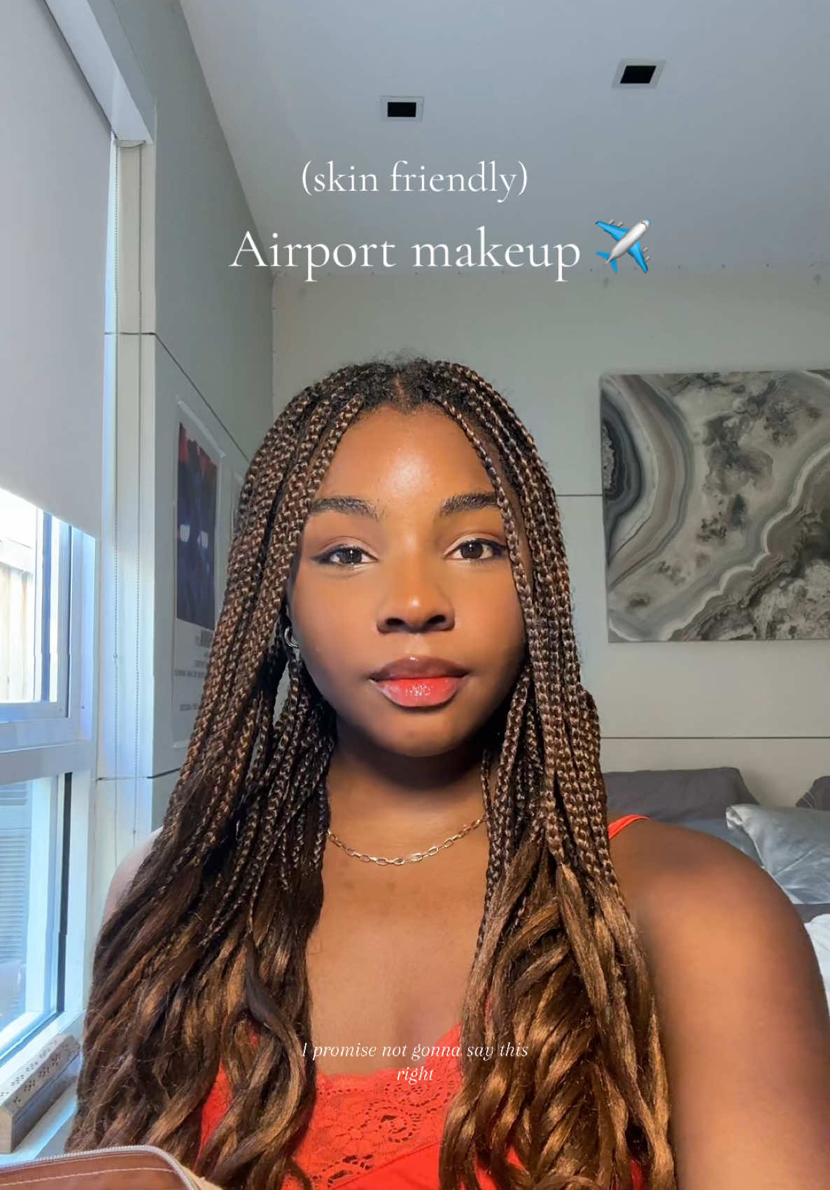 skin friendly airport makeup ✈️ #makeup #makeuptutorial #skincare #skinfriendly #airportmakeup #travel #airport #fypシ 