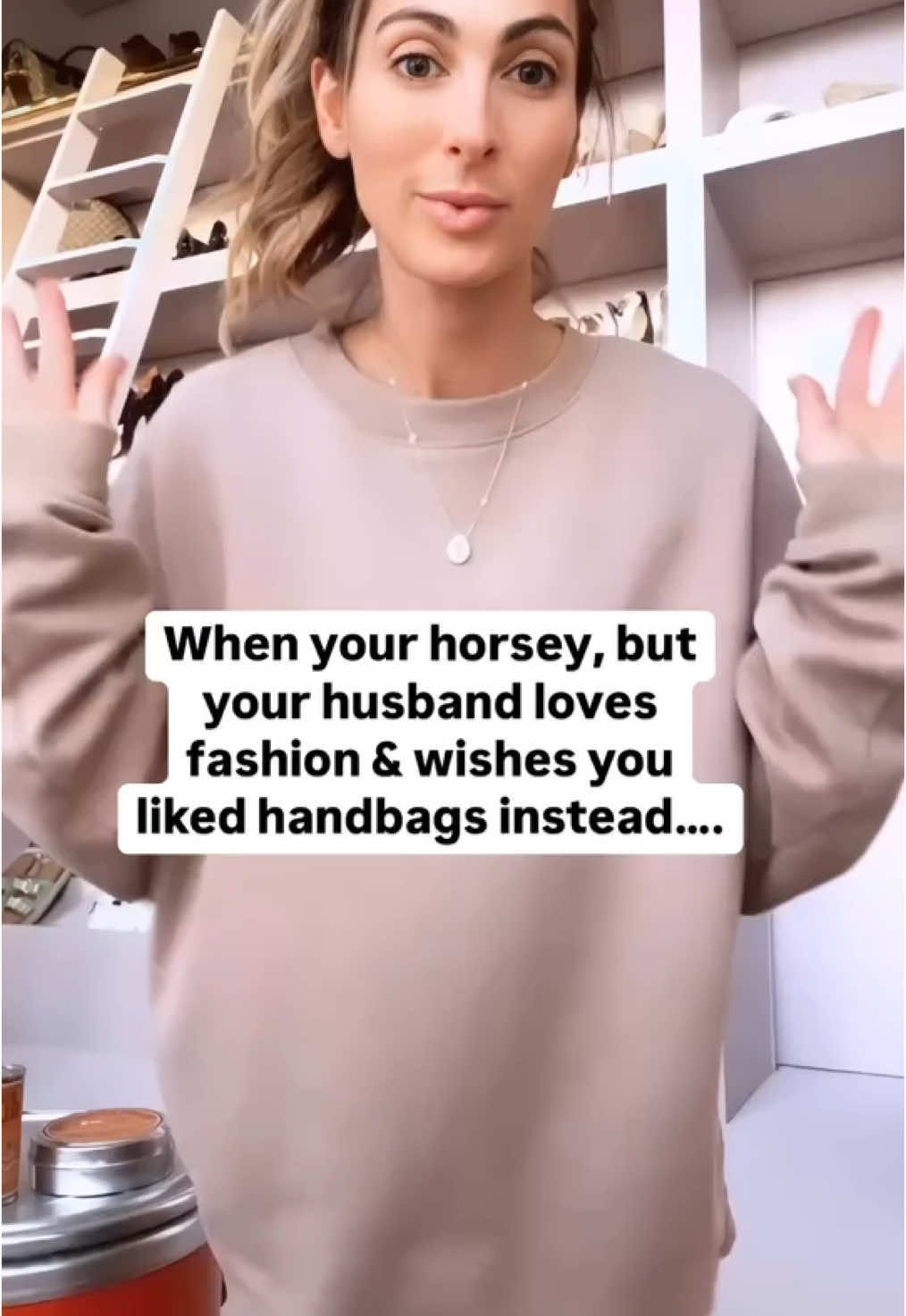 Horsey wife + fashion loving husband = a Hermès Christmas 🐴🤣 #tradwife #tongueincheek #horsefashion #horsegirl #horsetok #horseobsessed #tackroom #equestrian 