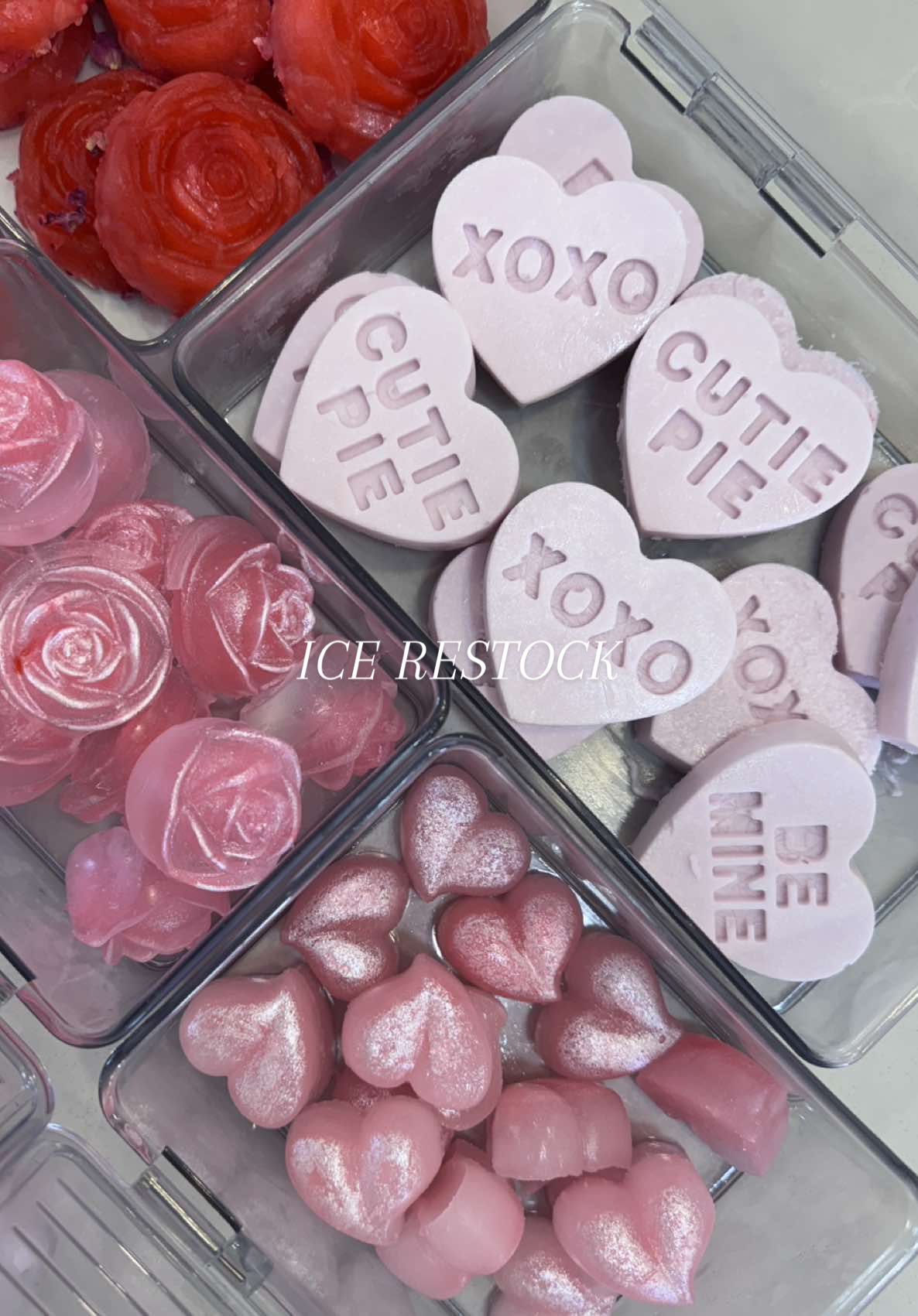 Valentines Ice Restock Results 💝 #icerestock #restock #restockasmr #ValentinesDay #pink #satisfying #satisfyingvideo #asmr #asmrsounds #thatgirl #aesthetic 