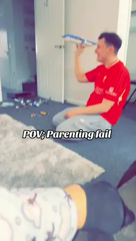 When playtime backfires.. #fyp #parentingfails #januaryfeels #viralvideos #tiktok #adhdtesting #awkwardmoments #dadfails 