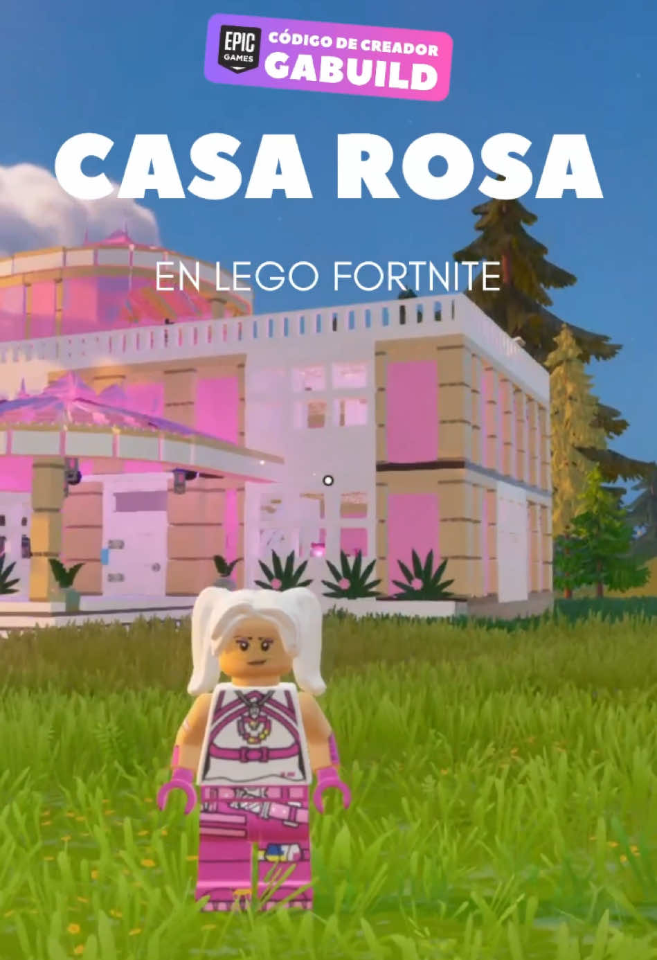 Casa Rosa en Lego Fortnite Odyssey. Video Completo en Youtube, link en mi perfil. #legofortnite #fortnite #fyp #legofn #fortnitelego #odyssey #lego #legofortniteclips #aldea #village #pink #house