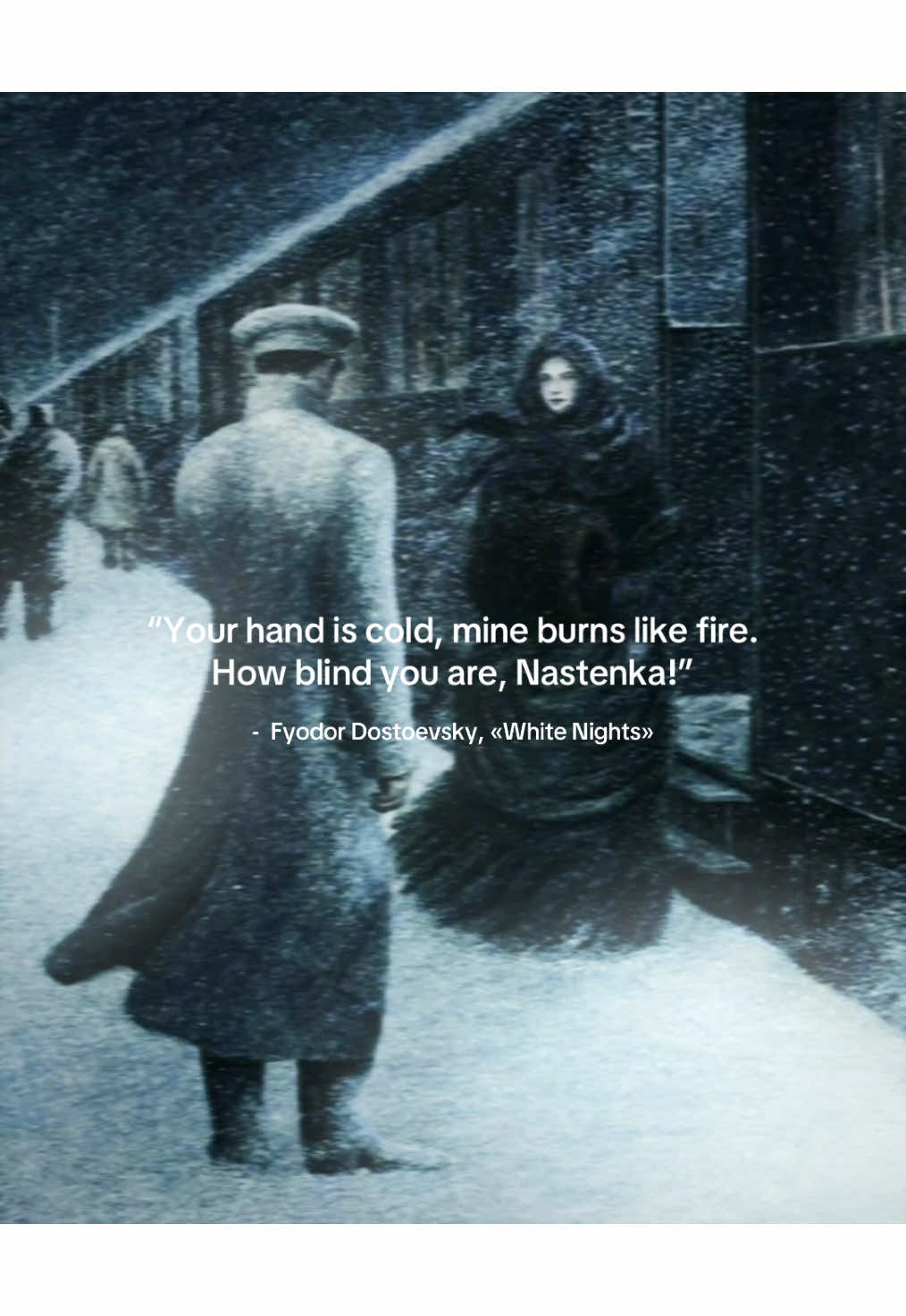 No, I’m never getting over this book. Next question? #literature #BookTok #dostoevsky #fyodordostoevsky #classics #nastenka #whitenights #darkacademiaaesthetic #fyp #fyppp #viral #edit 