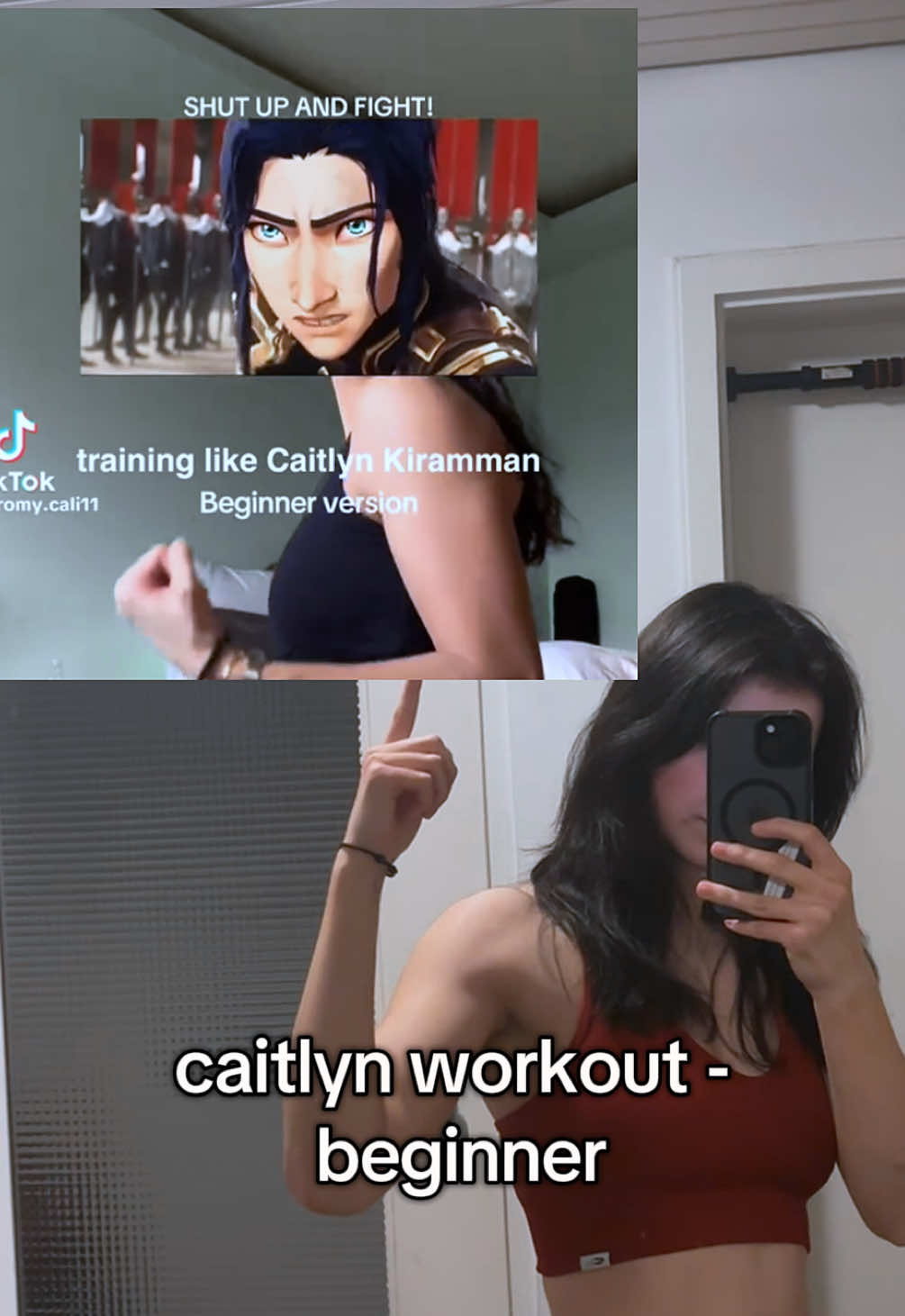 Next stop: height surgery 😭@romy thxx for your workout idea🫶🏻  #calisthenics #bodyweight #arcane #workout #calisthenicsgirls #beginnerworkout 