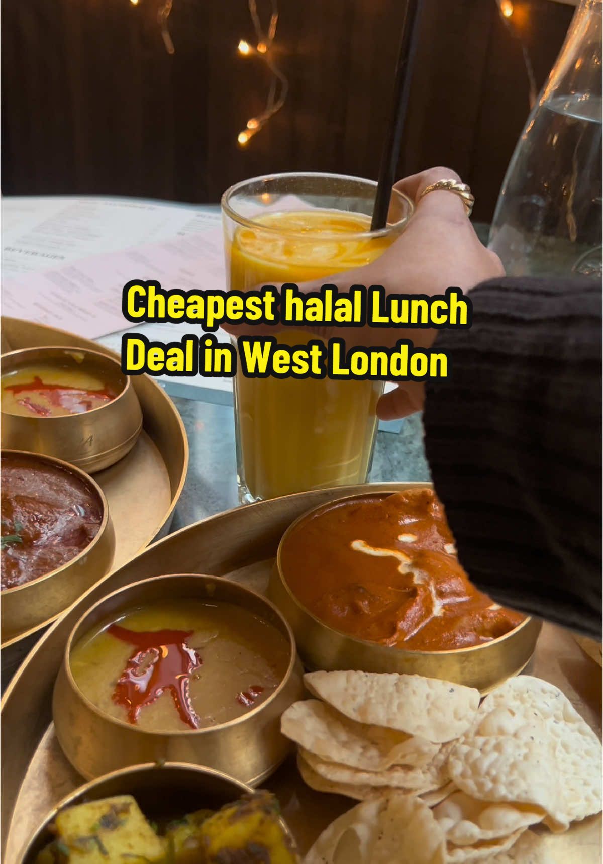This is copper chimney in west London  £15 lunch thali available Monday to Friday 12-4pm  #halalfood #halalfoodlondon #halallondon #indianrestaurant #londonindians #thali 