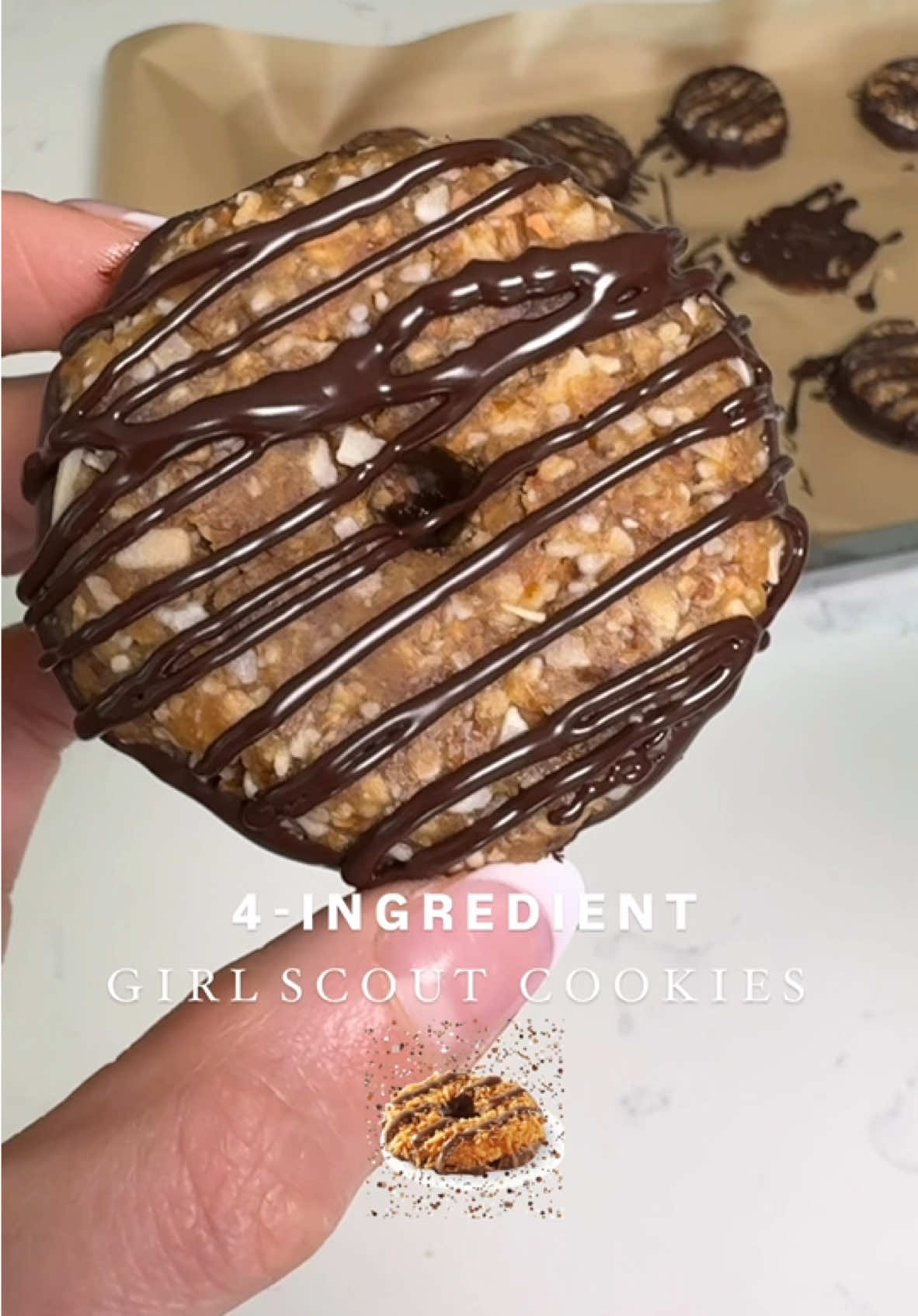100% of Girl Scout Cookies contained at least 4 out of 5 heavy and toxic metals, aluminum, arsenic, cadmium, lead, and mercury from a recent test....this is on top the already appalling ingredients (see below). INGREDIENTS in Girl Scout Samoas Sugar, vegetable oil (palm kernel, palm and soybean oil), enriched flour (wheat flour, niacin, reduced iron, vitamin B1 [thiamin mononitrate], vitamin B2 [ riboflavin], folic acid), corn syrup, coconut, sweetened condensed milk (milk, sugar), contains 2% percent or less of sorbitol, cocoa, glycerin, invert sugar, cocoa processed with alkali, cornstarch, salt, caramel color, dextrose, natural and artificial flavors, soy lecithin, sorbitan tristearate, leavening (baking soda, monocalcium phosphate), carrageenan. Why not try these 4-INGREDIENT SAMOAS instead? It's girl scout season! These were by far my favorite growing up (with thin mints coming in a close second). They do not disappoint! Ingredients: 1 1/2 cup shredded unsweetened coconut 1 cup soft dates 2 Tbsp organic @SunButter or almond butter Melted unsweetened chocolate Method: Toast coconut in oven at 350 F for 5 minutes until brown. In a food processor, blend toasted coconut, dates, and sunflower seed butter / almond butter until a sticky batter forms. Form into desired shape, then using a chopstick (or whatever you've got) make a hole in the center of each cookie. Place in freezer while melting chocolate. Dip bottom of each cookie in chocolate and drizzle over the top. Freeze for 2 minutes for chocolate to harden then enjoy!  #samoacookies #samoas #girlscoutcookies #healthycookies #healthydessert #EasyRecipes #paleocookies #vegancookies #grainfreecookies #nobakecookies #coconutcookies #dates #refinedsugarfree #paleovegan #grainfreevegan