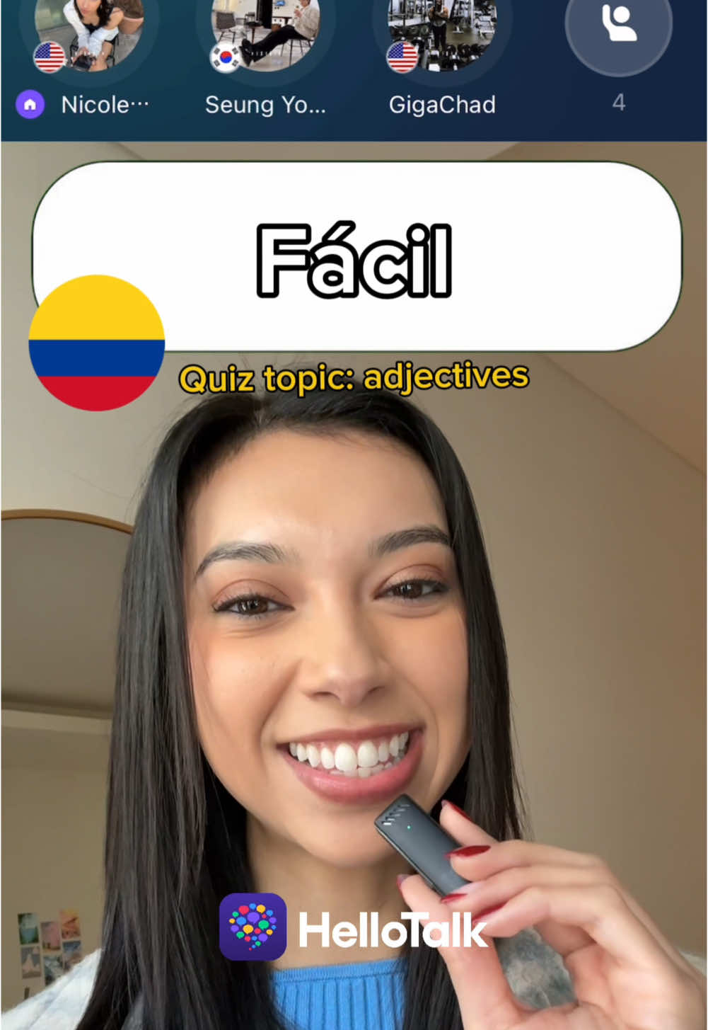 Wanna test your Spanish and win HelloTalk VIP? Tap the link in bio! * * * #spanish #espanol #hellotalkspanish #spanishquiz #voiceroom #tiktokrefugee #languagequiz #LanguageLearning #adjectives 