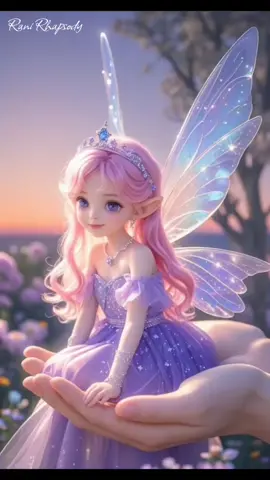 Peri ungu yang cantik #fairytale #fairy #peri #aiart 