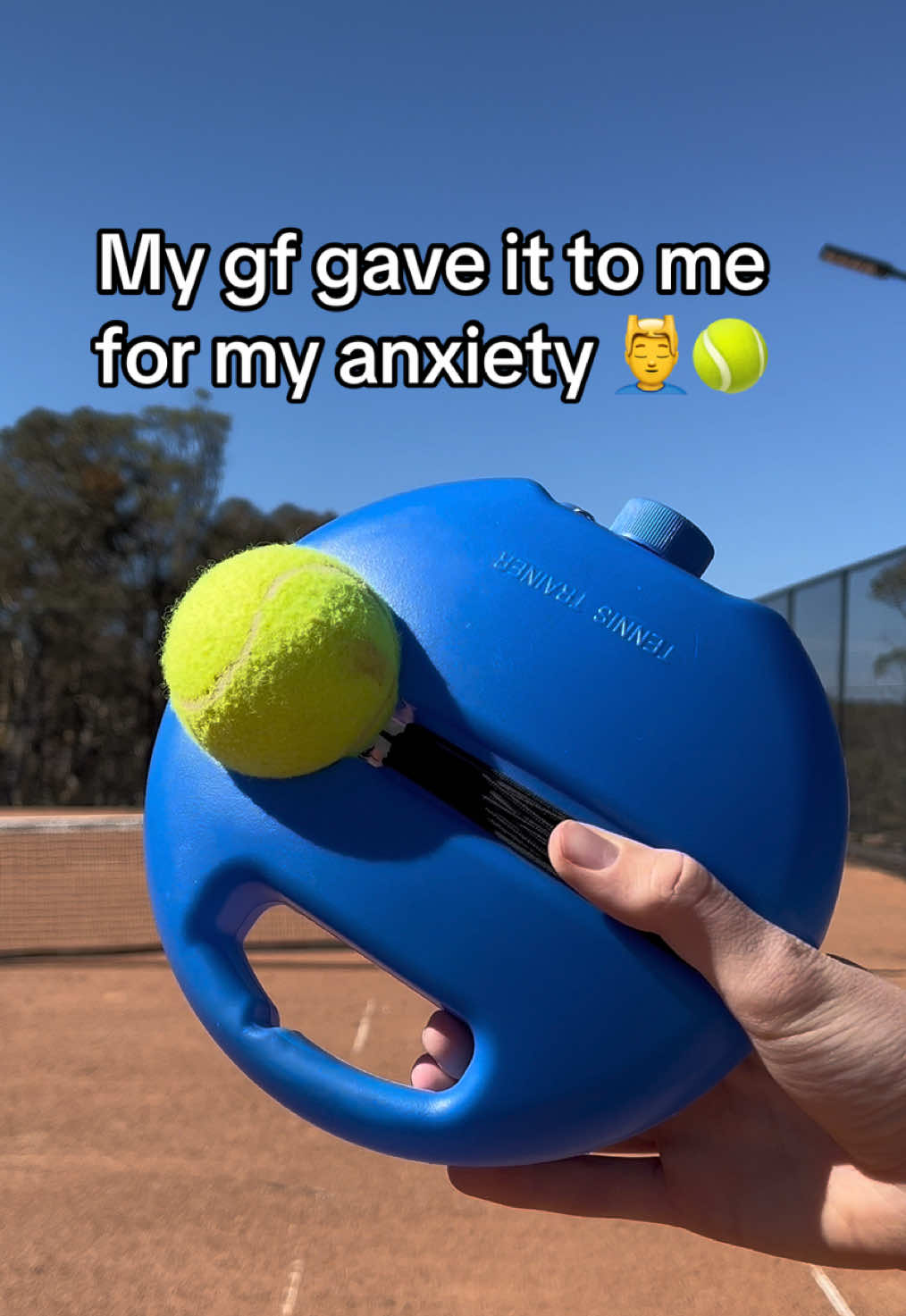 The perfect tennis game for my anxiety 🥹🎾 #tennis #tennistiktok #tennistrainer #racket #anxiety #ball For racket sports lovers, the best tennis set to play alone or with friends. The ball always comes back. The perfect tennis gift for your boyfriend that will help you improve your game. It helps me clear my mind and calm my anxiety.