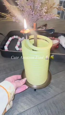 Bee’s Wax Candle • 80 Hour Burn Time 🐝🕯️ #amazonfinds #beeswaxcandles #fyp #amazonstorefront 