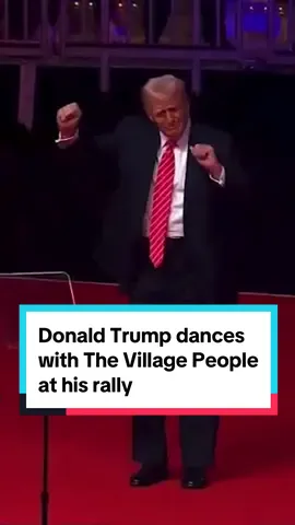The US President-elect Donald Trump danced up a storm with The Village People at his pre-inauguration rally. #usa🇺🇸 #usa #america #donaldtrump #dance #politics #president #unitedstates 