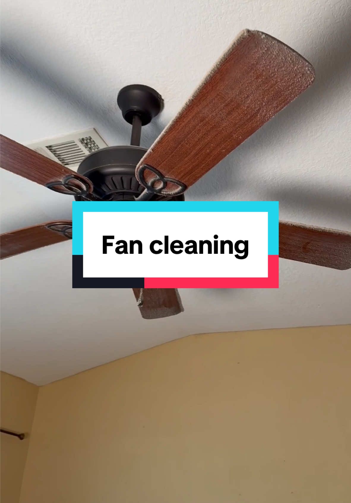 When was the last time you looked at your fan and cleaned it? It is so much easier to clean your fan more often than to do a deep cleaning. #clean #CleanTok #viral #trending #howto #ceilingfan #tips #tricks #helpful 