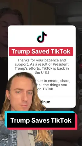Thanking Trump for saving tiktok wasn’t on my 2025 Bingo card but here we are. Let’s get things clear, Trump didn't start the TikTok ban, he negotiated the national security measures and now he is negotiating for your free speech. Hate him or love him but he gets things done #trump #tiktokban #projecttexas 