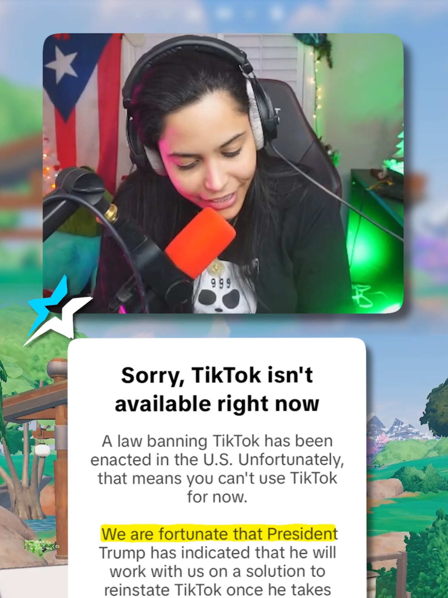 Sorry about the crashout 🙂 #TikTokBan #Streamer #Fortnite #FYP