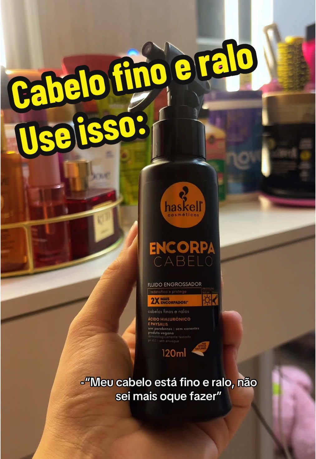 Esse produto vai salvar seu cabelo! #encorpacabelo #haskell #cabelosaudavel #cabelolongo #projetorapunzel 