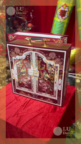Hộp vali quà tết kèm túi giấy quai xách cao cấp đẹp sang trọng | LU Decor
