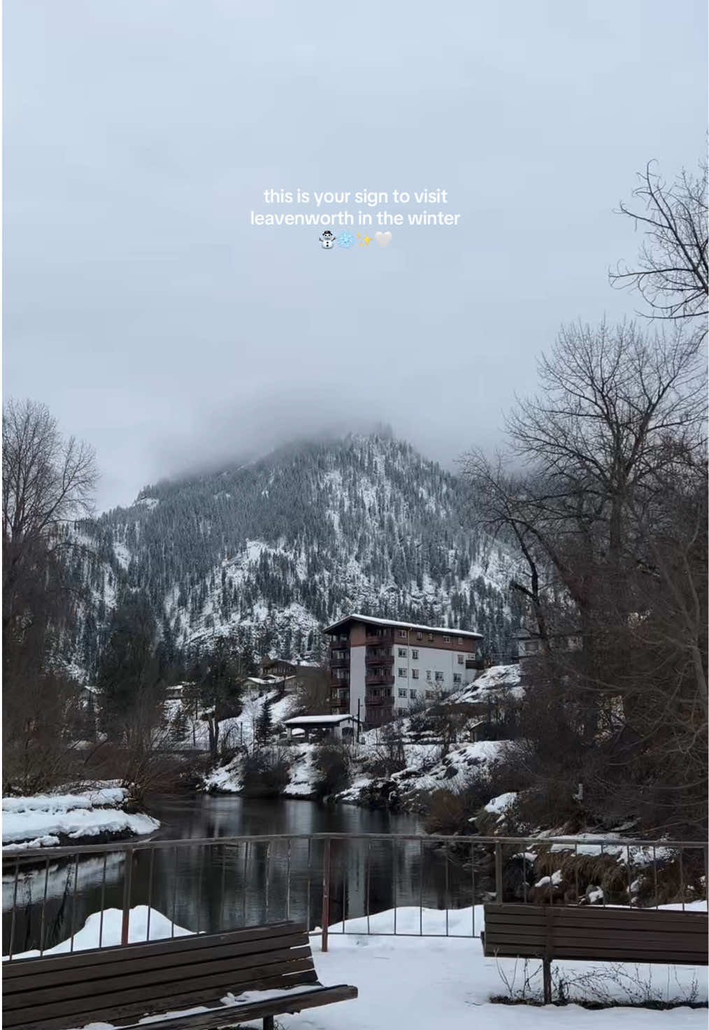 a real life winter wonderland✨  #leavenworth #leavenworthwashington #washingtonstate #pnw #pnwtravel #christmastown #winterwonderland #wintervibes 
