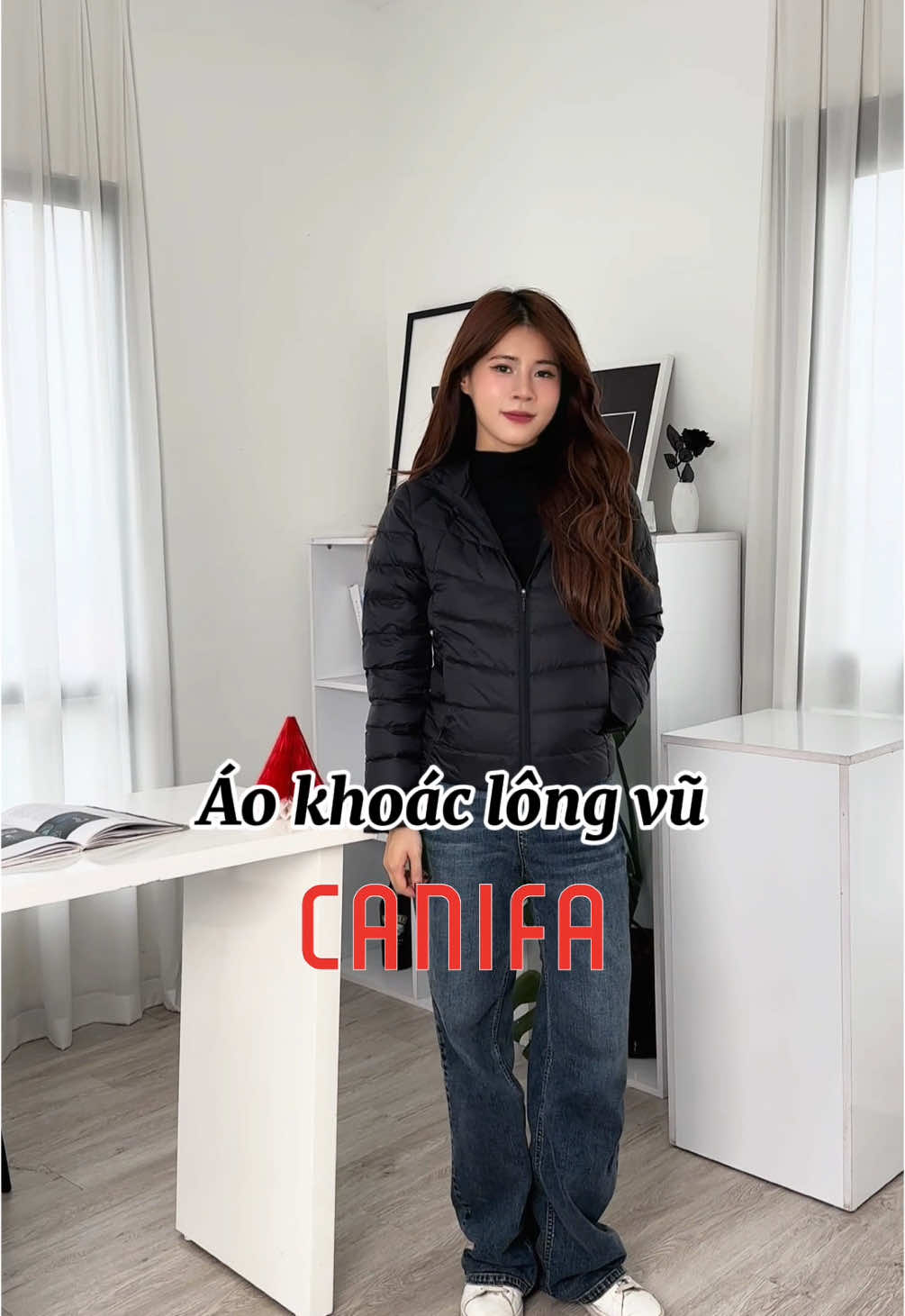 Áo lông vũ Canifa. Giá cuối tại Tiktok