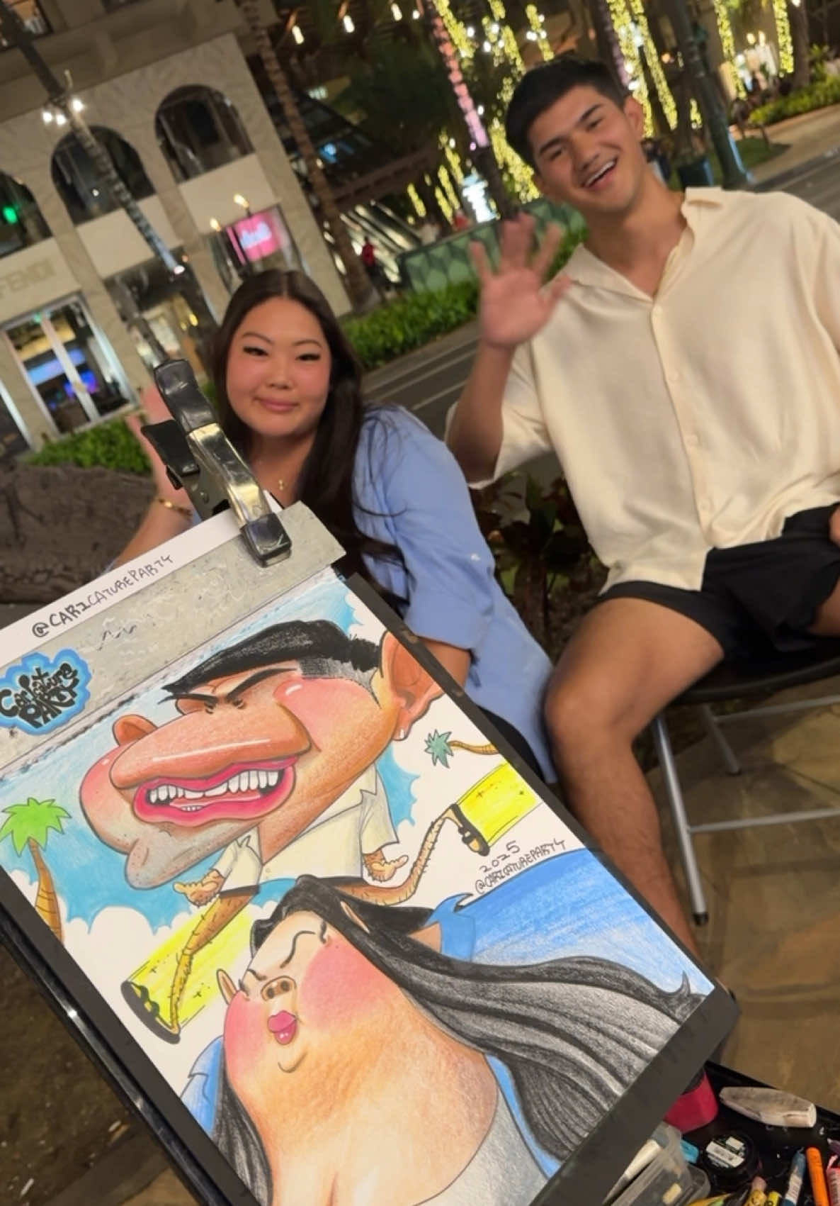 Yay! TikTok is back!   #caricature #funny #streetart #art 