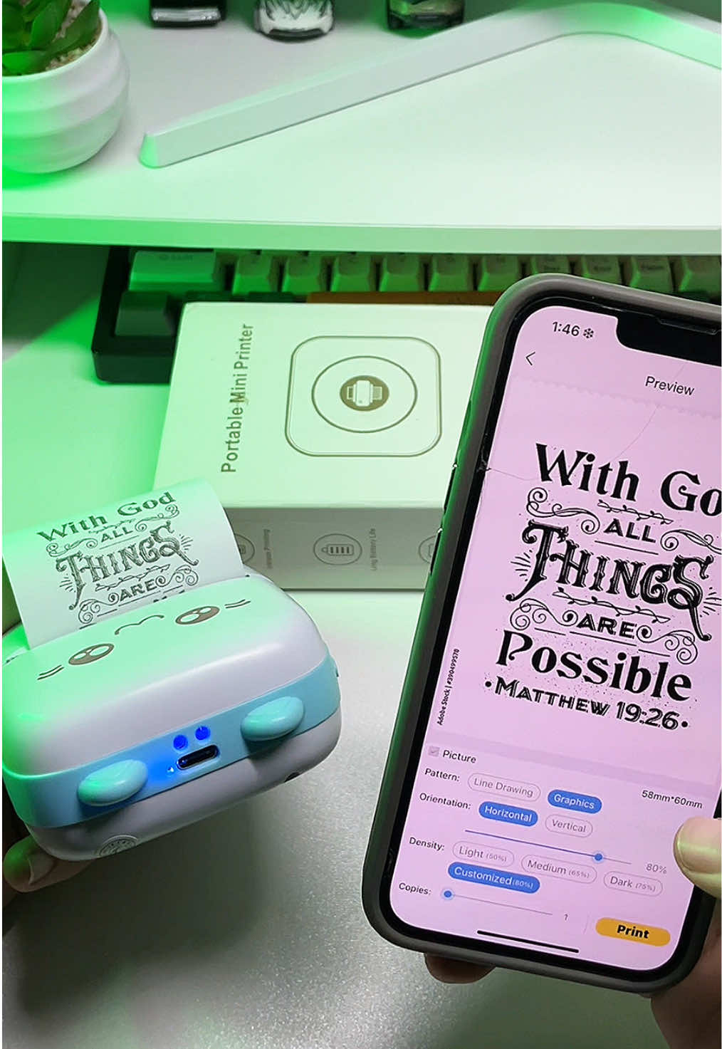 Mini thermal printer, no need ink✨ #minithermalprinter #miniprinter #thermalprinter 