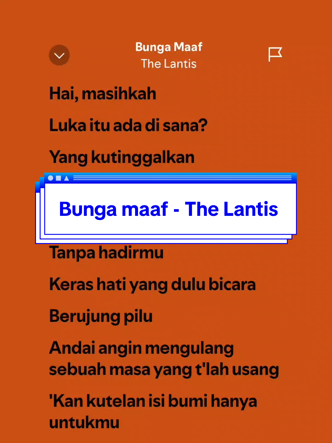 Bunga Maaf - The Lantis  #spotify #spotifylyrics #thelantis #bungamaafthelantis #bungamaaf #mazzmill #foryou #fyp #4upage #lagufyp #viraltiktok #mazzmill #fyppppppppppppppppppppppp 