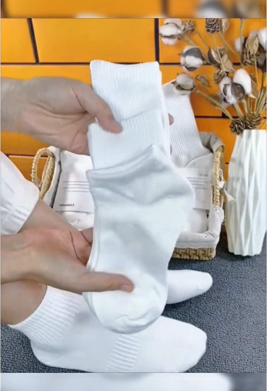 TH Pure Cotton Tricolor Deodor#tiktok #fyp #TikTokShop #Pure cotton socks