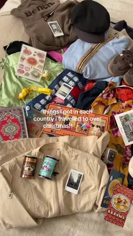 almost every piece of clothing here is thrifted 😍😍 no idea how i managed to squeeze everything into my suitcase lol!!! #fyp #travel #europe #asia #souvenirs #haul 