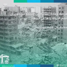 فرصة لاعادة إعمار البنى التحتية من دون أن تضع الدولة يدها في جيبها كيف يمكن تمويل إعادة إعمار البنى التحتية في لبنان بقيمة تصل إلى مليار دولار دون اللجوء إلى خزينة الدولة؟ ما هو مصير المواد القابلة لإعادة التدوير من أنقاض المباني المتضررة، وكيف يمكن الاستفادة منها؟ هل يمكن إعادة إعمار ٣٢٠ ألف وحدة سكنية قبل تحقيق الإصلاحات الاقتصادية المطلوبة؟ For more in-depth analysis and articles, visit our website: Lebanese Institute for Market Studies Website www.limslb.com #Lebanon #EconomicFreedom #PolicyReforms #Investment #Entrepreneurship #LebaneseInstituteForMarketStudies #limslb #viral #money #foryou #foryoupage #likes #follow #bank #economy #lebanon #crisis #leb #bank #dollar