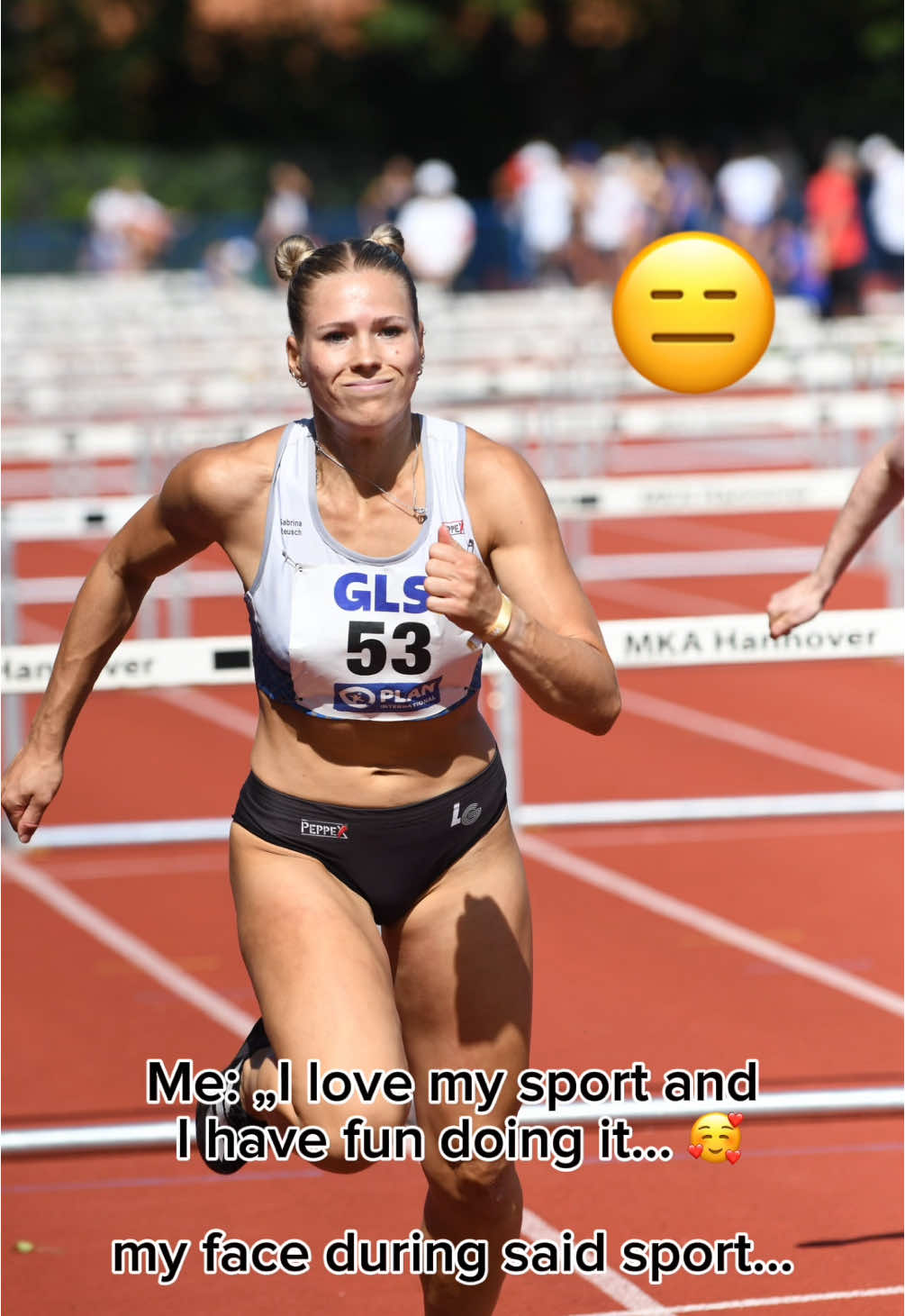 I swear I really enjoy doing my sport… #trackandfield #track #competition #heptathlon #sport #hurdles #photography #fun