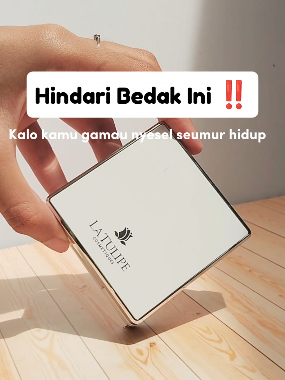 jangan coba-coba pake two way cake ini‼️kalo gamau hasilnya halus dan ngecover pori 🥺@latulipeofficial  #review #twowaycake #compactpowder 