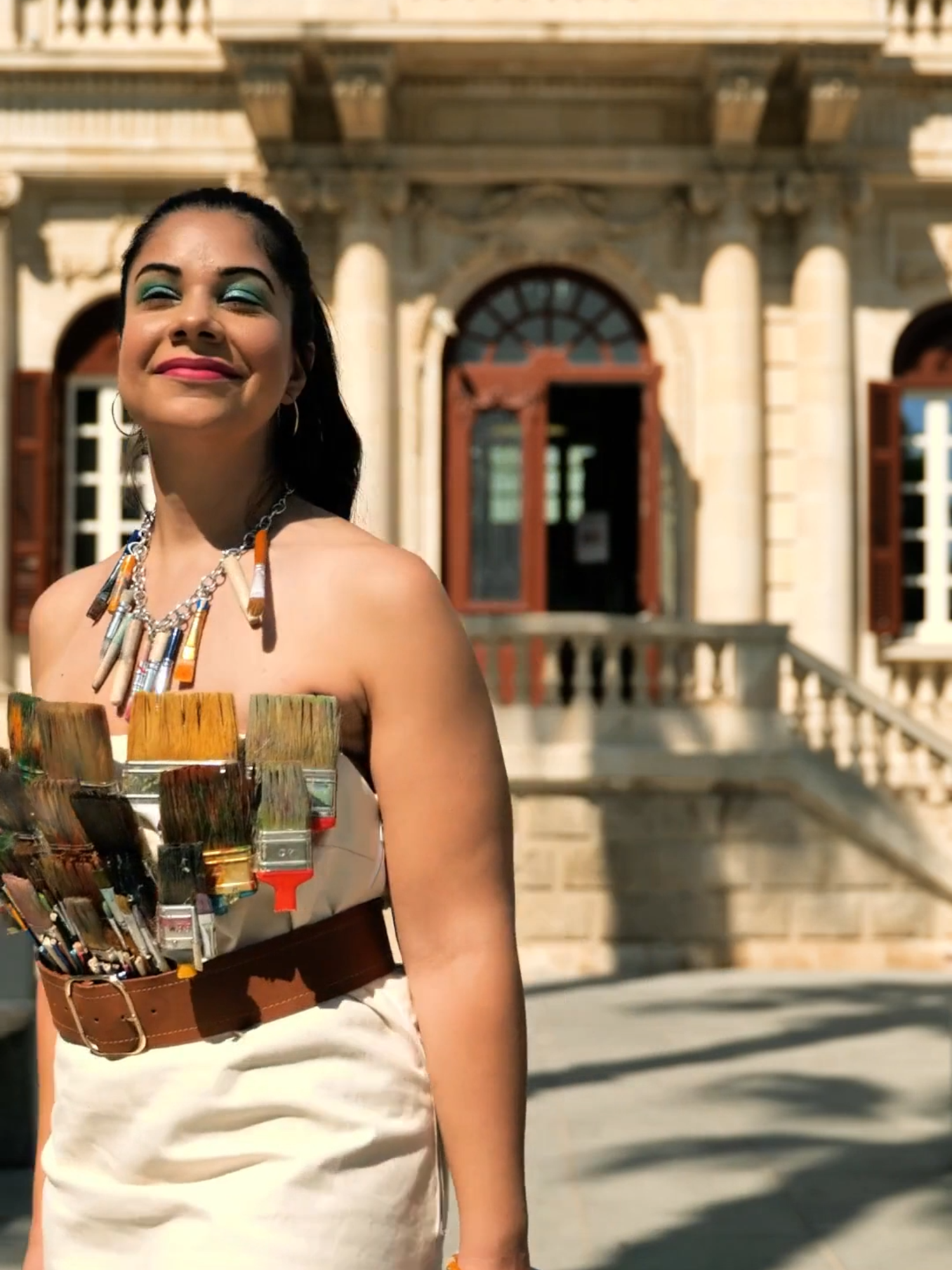 Recycled and upcycled Materials for a try fashion show #DIY #OOTD #fashion #Runway #DIY #creative