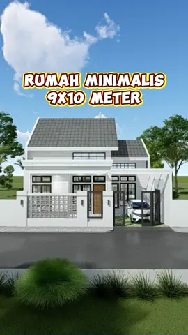 Desain rumah minimalis 9x10 meter #rumahminimalis #longervideos 