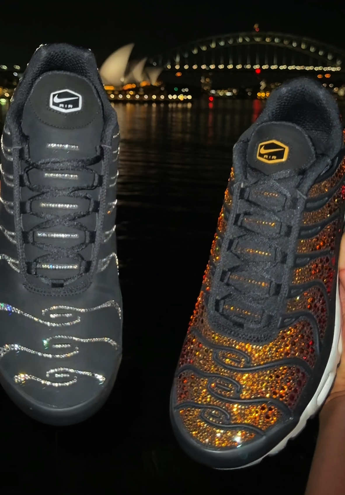 Nike x Swarovski Tn ‘Moonlight’ & ‘Sunset’ 🌙🌅 #nike #nikeairmaxplus #niketn #nikeairmax #tuned #tn3 #xyz #fyp #zyxbca #abcxyz #foryoupage #shoes #Summer #fyppppppppppppppppppppppp #fypage #swarovski #foryou ##foryoupage #tn 