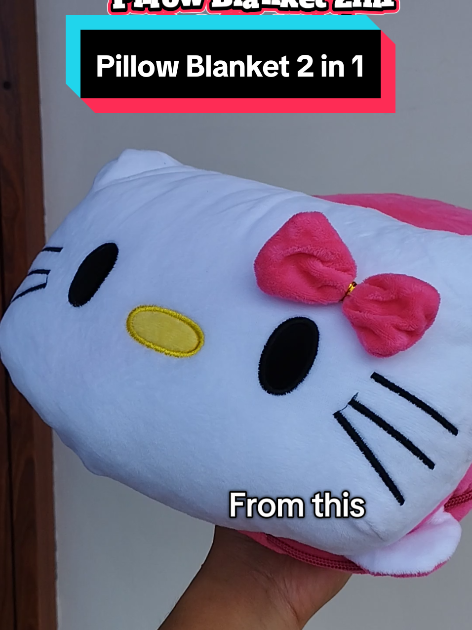 Pillow Blanket 2in1 Soft Material Character Pillow Blanket #pillowwithblanket  #fyp 