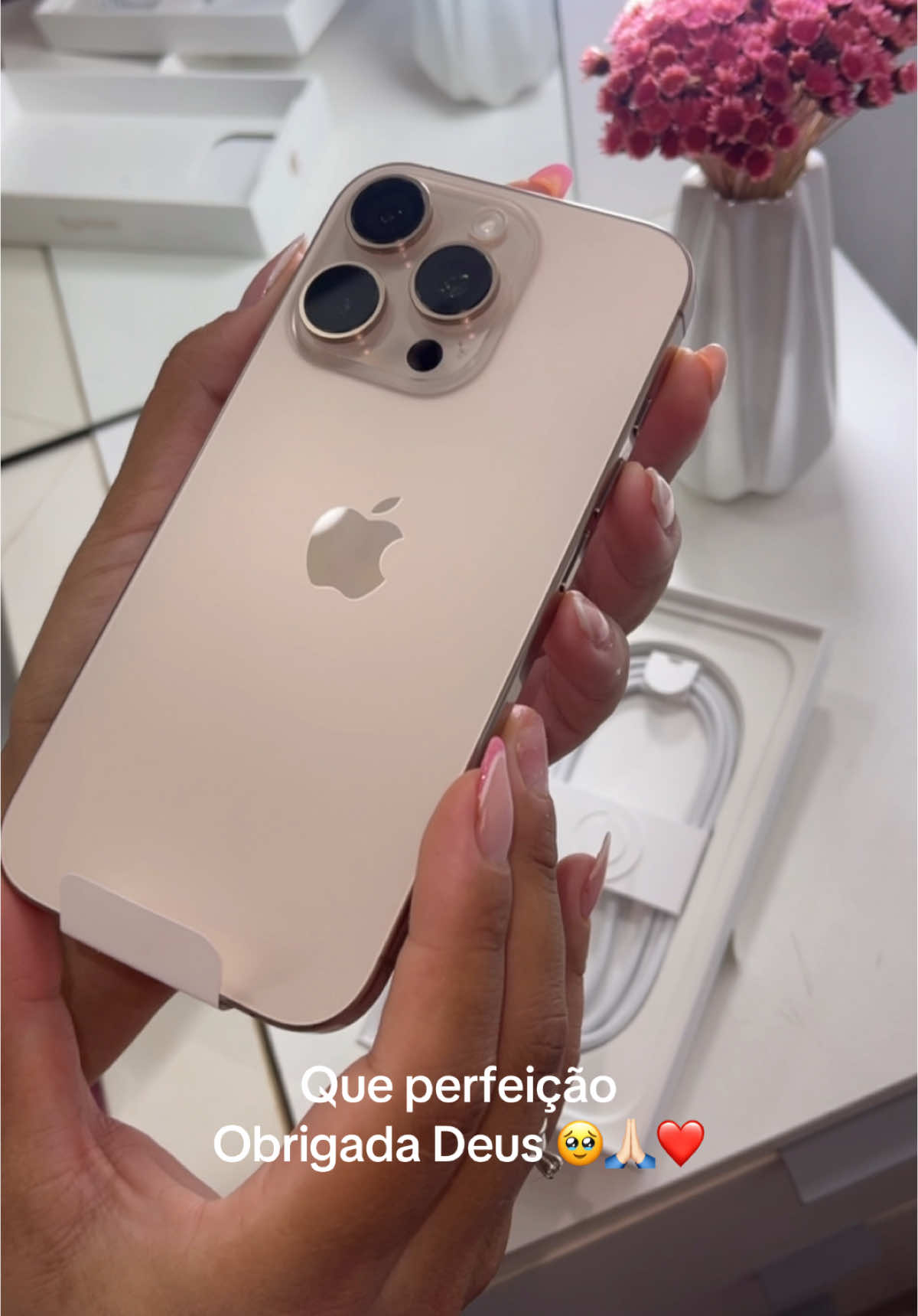 iPhone 16 pro 😍😍😭 Obrigada Deus por essa conquista🙏🏻