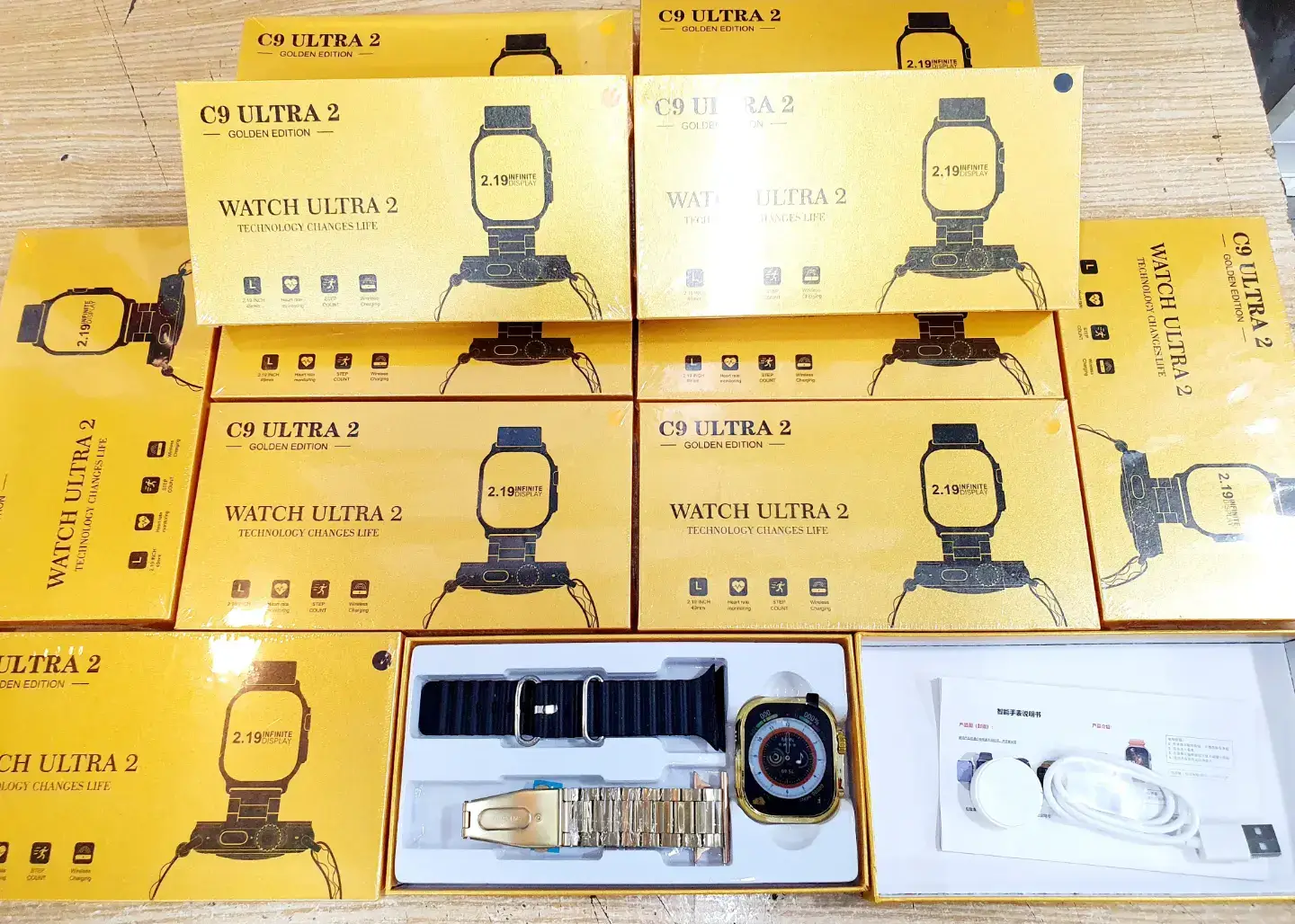 TECH TRENDS  watch ultra 2  COD Available  DM for order now  The Apple Watch Ultra 2 is Apple's most rugged and capable smartwatch, designed for outdoor adventures and intense workouts. It features a 49mm aerospace-grade titanium case, available in both natural and black finishes.  Apple The display is an Always-On Retina LTPO OLED, protected by a flat sapphire crystal, and boasts a brightness of up to 3000 nits, ensuring excellent visibility in various conditions.  Amazon Equipped with the S9 SiP chip, the Apple Watch Ultra 2 offers enhanced performance and efficiency. It includes advanced health and safety features, such as heart rate monitoring, ECG, blood oxygen measurement, and fall detection. The watch also provides precise GPS tracking, making it suitable for athletes and outdoor enthusiasts.  Apple In Pakistan, the Apple Watch Ultra 2 is available for purchase through authorized retailers. For instance, Shophive lists the Apple Watch Ultra 2 on their website. It's advisable to check with local retailers for the most current pricing and availability. PKR : 2499