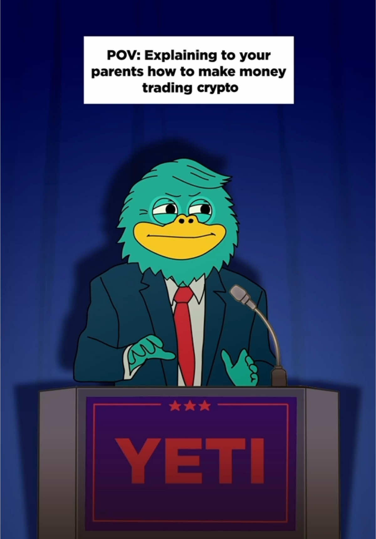 Explaining how your memecoin will make everyone rich . . . #trump #inauguration #potus #donaldtrump #crypto #memecoin #trading #bitcoin #solana #nft #satoshi  #trumpmeme