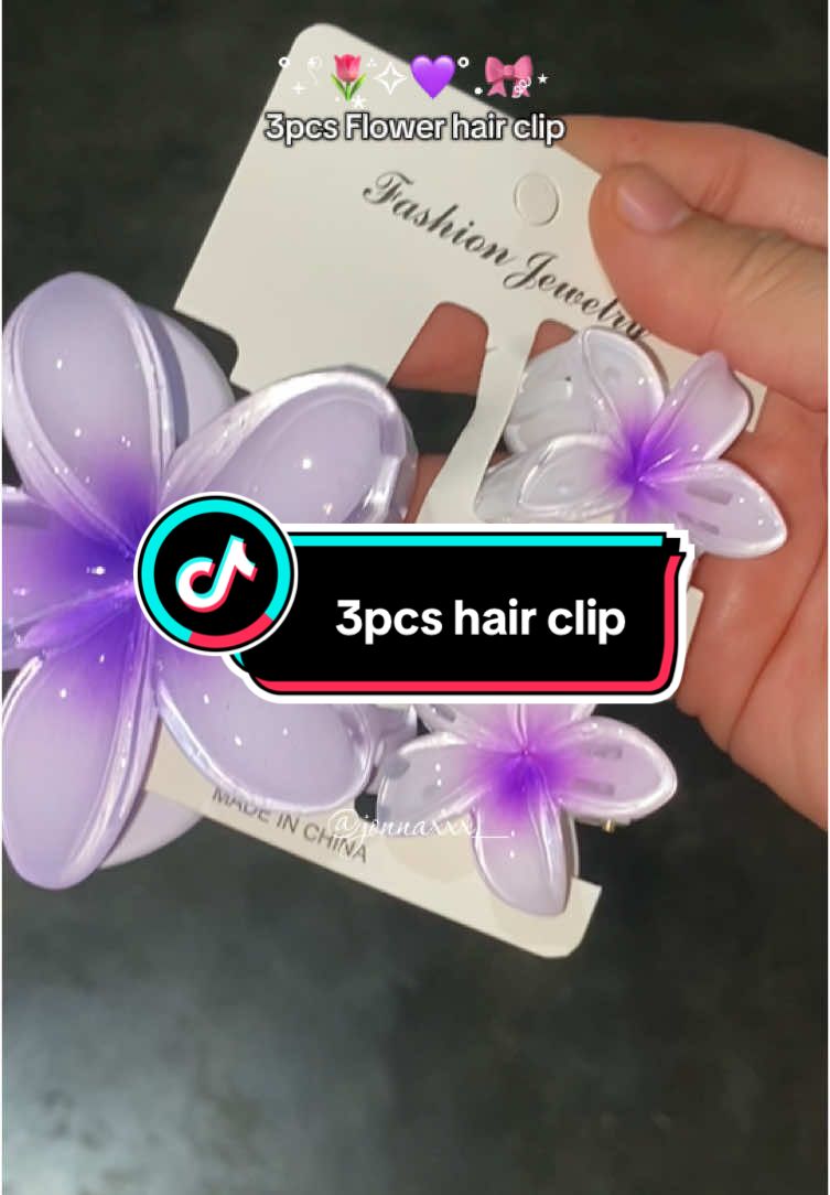 3pcs Flower hair clip for women✨ #flower #flowerhairclip #hairclip #hairclamp #fyp #foryou #jonnaxxx_ 