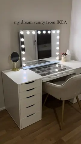 habe alles in meinen insta highlights verlinkt🤍☁️ ig: amandadifine  #makeupvanity #ikeavanity #vanityroom 