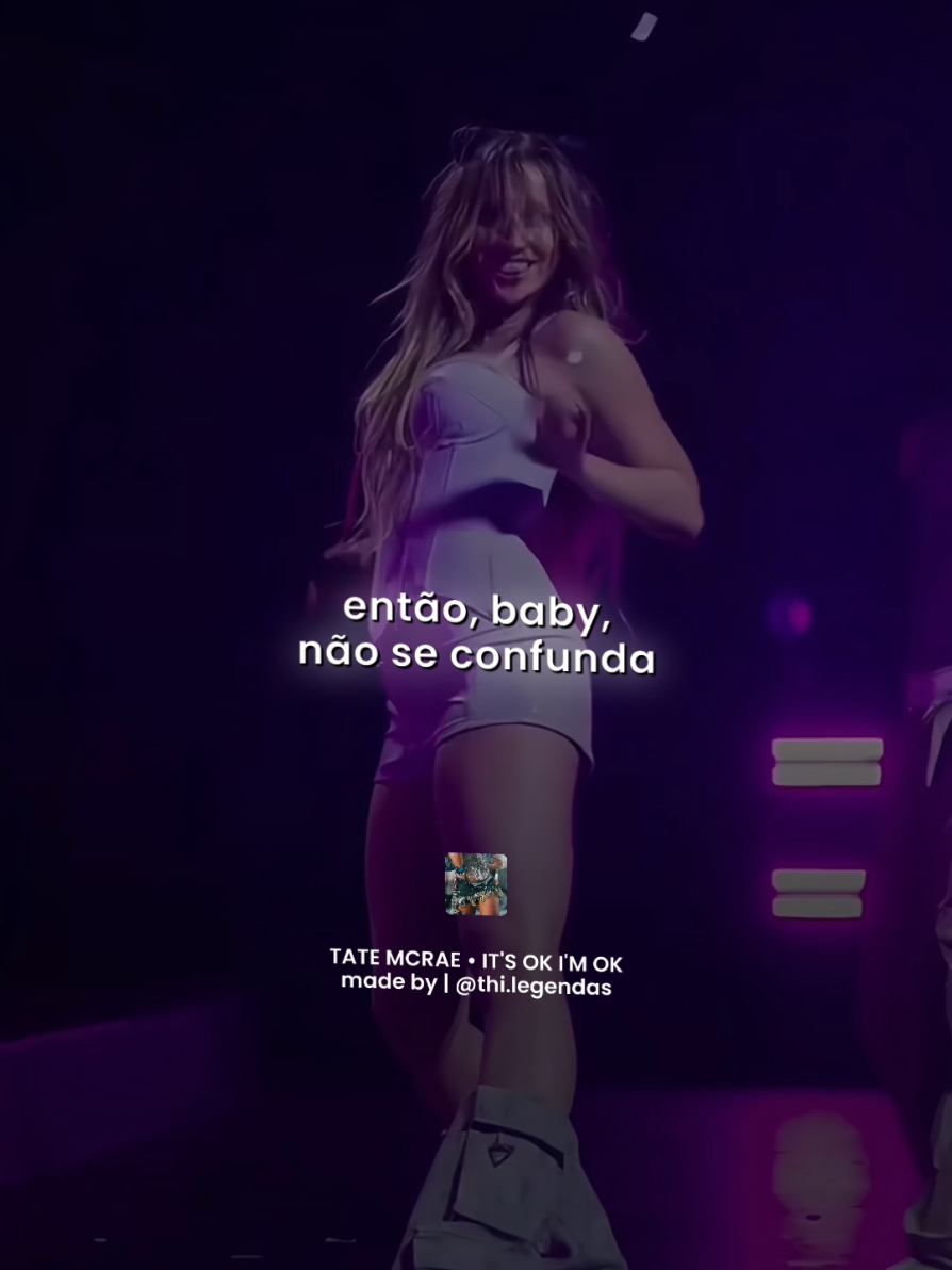 Tate McRae • it's ok i'm ok #tatemcrae #tatemcraetour  #pop #legendas #traducoes  #fypage #lyricsedit #status 