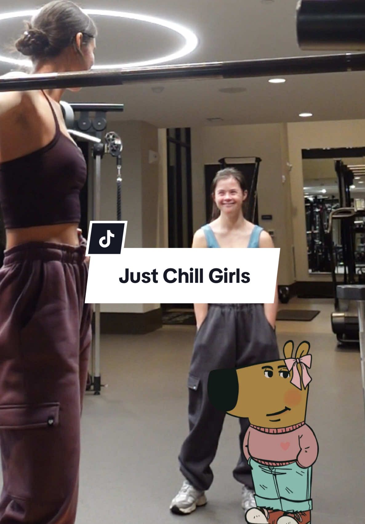 Just chill gym girls 🤗 @Women‘s Best dc: ‘VALLI’ to save #gymmotivation #motivation #downsyndrome #gymhumor #gymcomedy #chillguy #relatable #fyp #womensbest 
