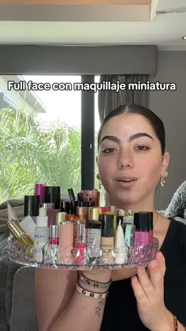 Full face con makeup minis ✨ ig: mariaadcd amigass a quien le fascinan los minis??? Las leo  #fyp #grwm #makeup #fullface #sephora #miniature 
