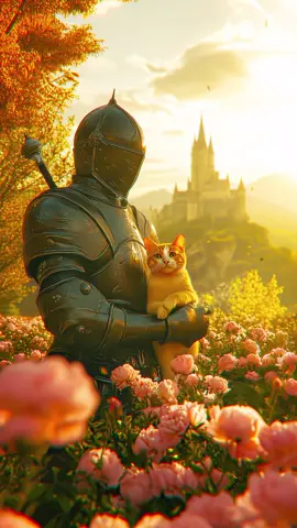 AI-generated | Warrior and cat - loyal companion to goals! 🐾⚔️ #medievalfantasy #medieval #knight #darkfantasy #medievaltiktok #aianimation #aivideo #aicommunity #aiwork #wallpapervideo #conquerors #warrior #knight #darkfantasy #cat #aesthetic 