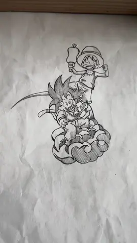 goku and luffy 😁 (husbands drawings 😉)#goku #luffy #drawing #animeedit #animedrawing 