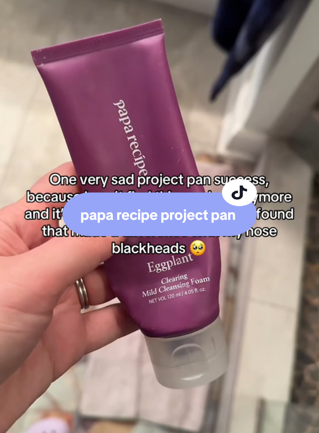 I love you forever, papa recipe eggplant clearing mild cleansing foam. I’ll never forget you.  #paparecipe #blackheads #sebum #sebumcontrol #sebumremoval #projectpan #underconsumption #skincare 