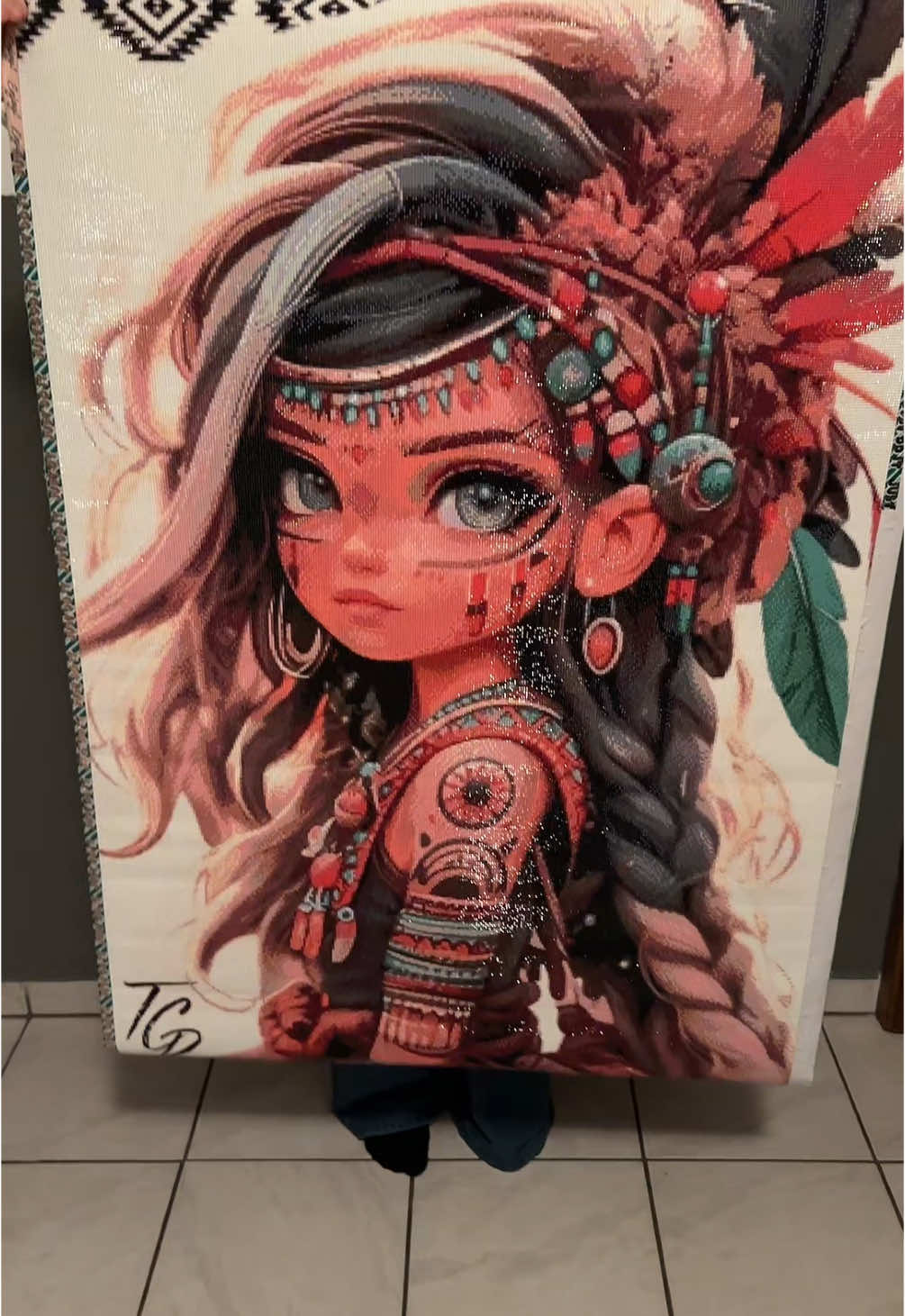 Mein Indianermädchen ist fertig  danke @Trible C Design für das Bild und danke an die @diamondpainting_byandrea fürs bestellen #diamondpainting #diamond #painting #steinchensuchti #steinchen #diamondpaintingdesk #diamondpaintinggg 