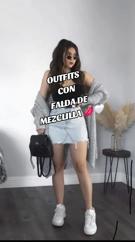 ideas de outfits con falda de mezclilla corta#outfits#ideasoutfits#inspo#ootdfashion#falda#paratiiiiiiii