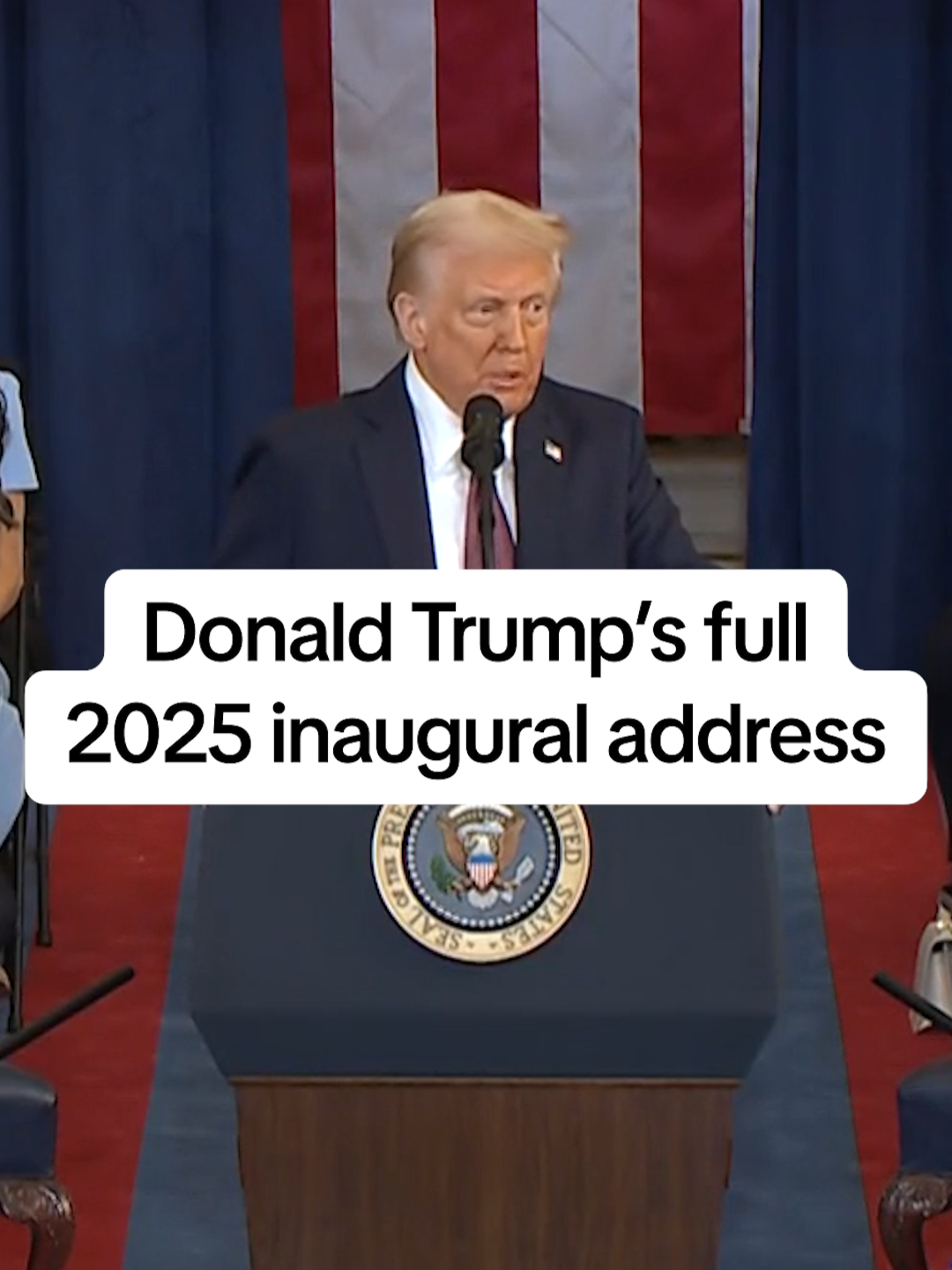 President Donald #Trump gave his second #inaugural address in the Rotunda of the U.S. Capitol. Here's his full speech.