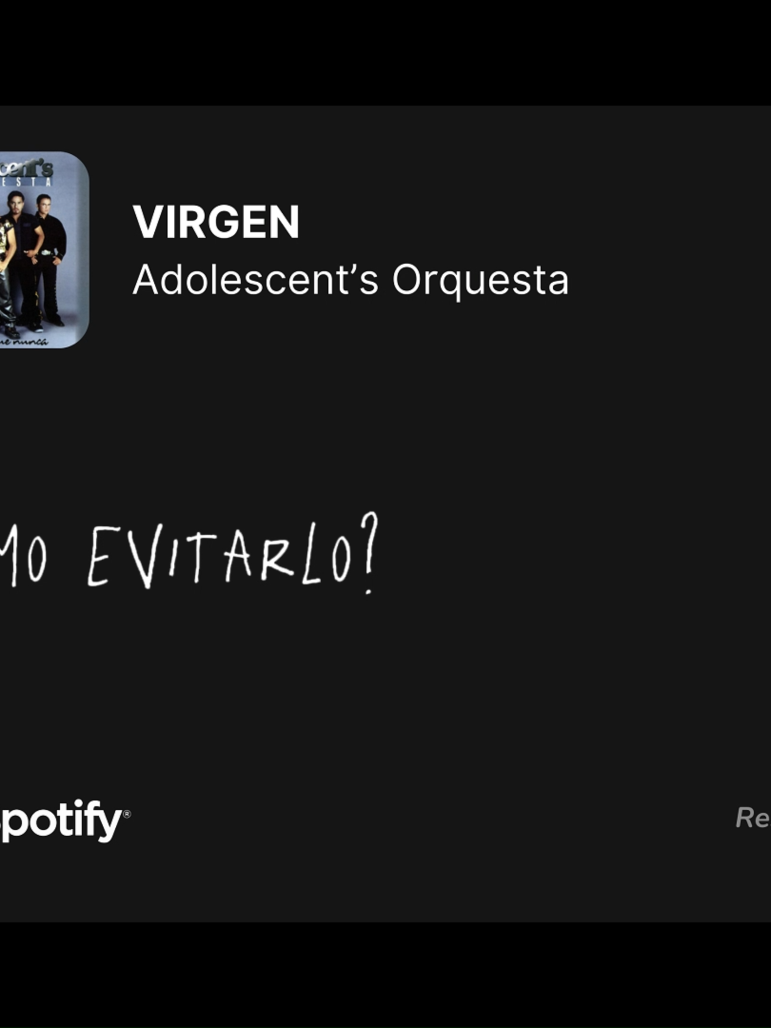 ¿Cómo evitarlo? Tú corres por mis venas 😵‍💫 #fyp #lyrics #musica #adolescentesorquesta #virgenadolescentesorquesta #adolescentesorquestalyrics #virgen #resseph
